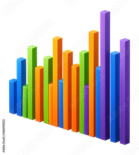 Column chart with grouped bars in contrasting colors