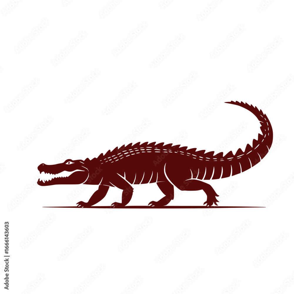 Fototapeta premium Scalable vector illustration of a dinosaur silhouette for prehistoric themed designs