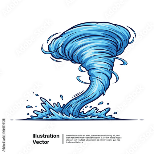 Dynamic Illustration of a Powerful Tornado A Tempestuous Vortex of Nature's Force