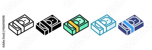 Cash Icon Set Multiple Style Collection