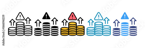 Investment Risk Icon Set Multiple Style Collection