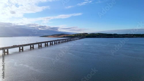 Wallpaper Mural Aerial Drone Flyover of Bridge Crossing Inverness Waterway Torontodigital.ca