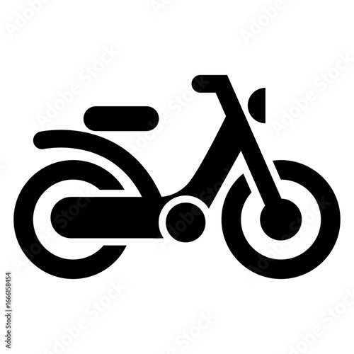 Icono silueta de ciclomotor
