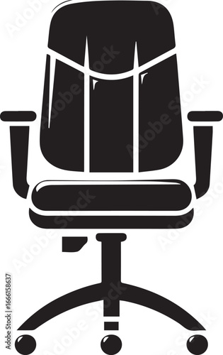 Office chairs silhouette vector
