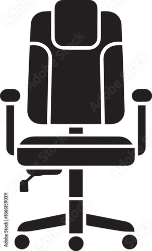 Office chairs silhouette vector