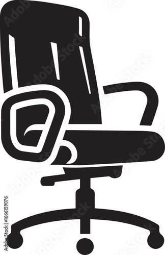 Office chairs silhouette vector