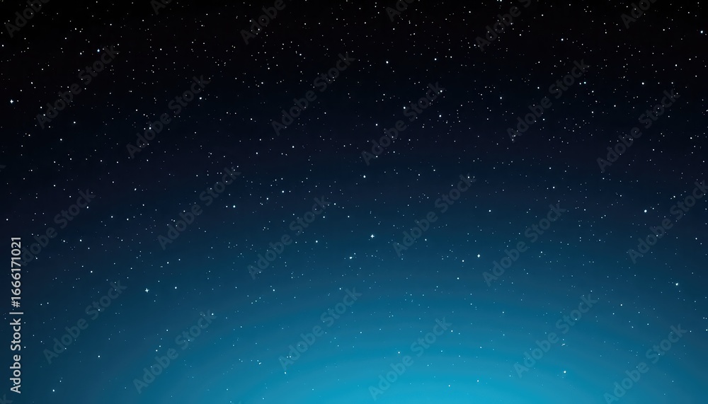Fototapeta premium A calming night sky with countless shining stars and a gradient of deep blues creating an ethereal scene
