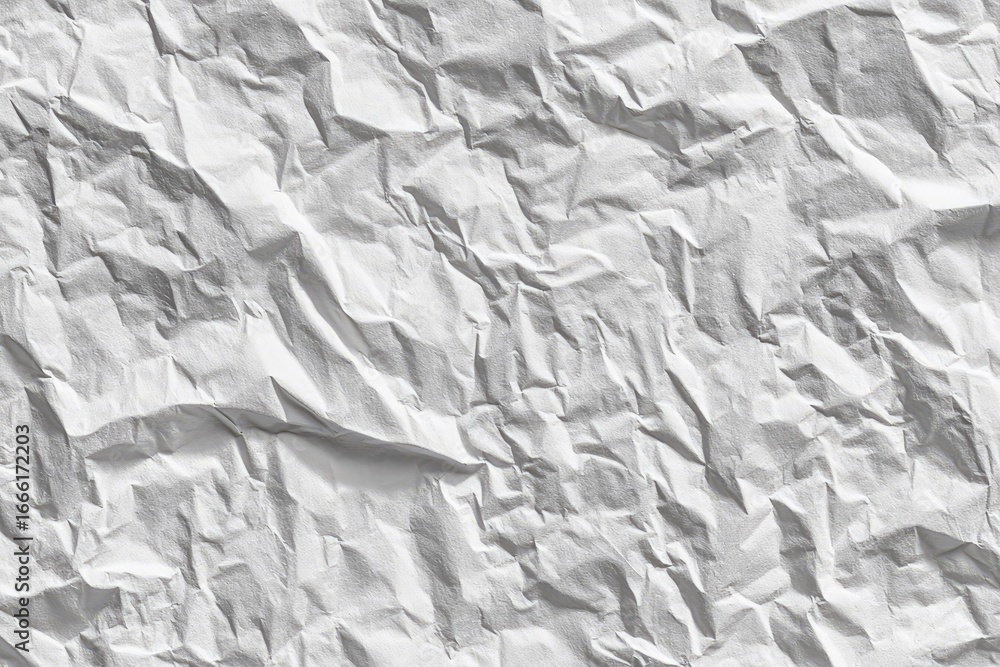 Fototapeta premium Crinkled white paper texture (1)