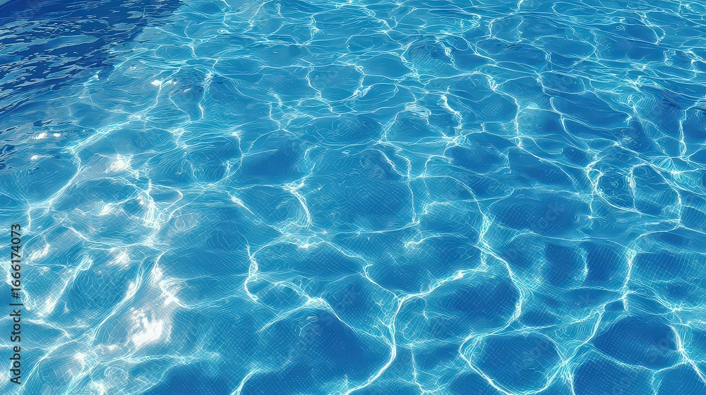 Obraz premium Blue Pool Water Texture With Sunlight Reflections