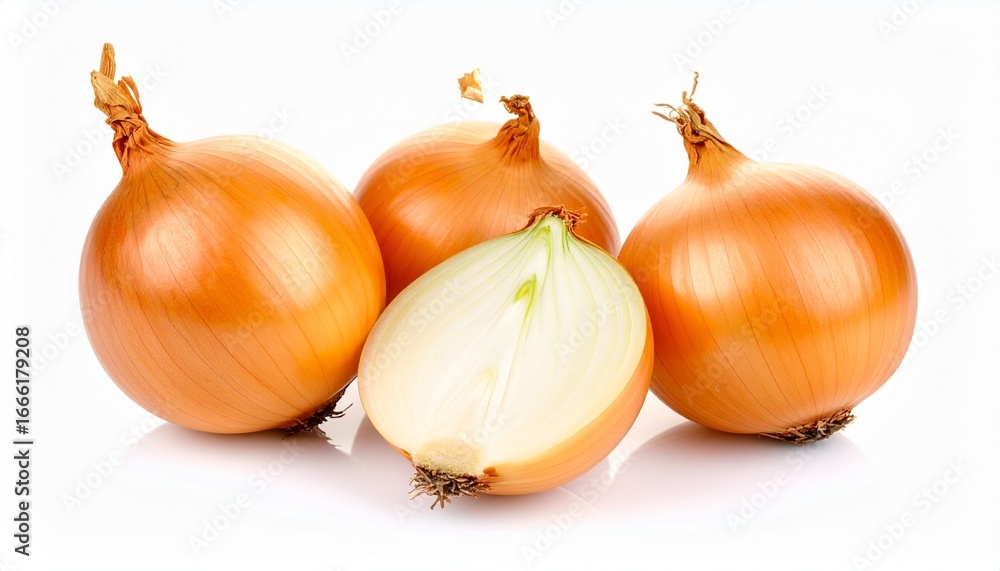 Fototapeta premium onions on white background