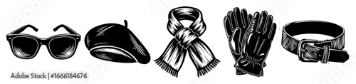 Fashion accessories set vector illustration