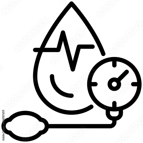 blood pressure icon isolated on white background. vector illustration icon for medical checkup