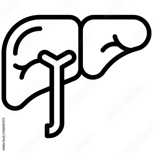 liver organ icon isolated on white background. vector illustration icon for medical checkup