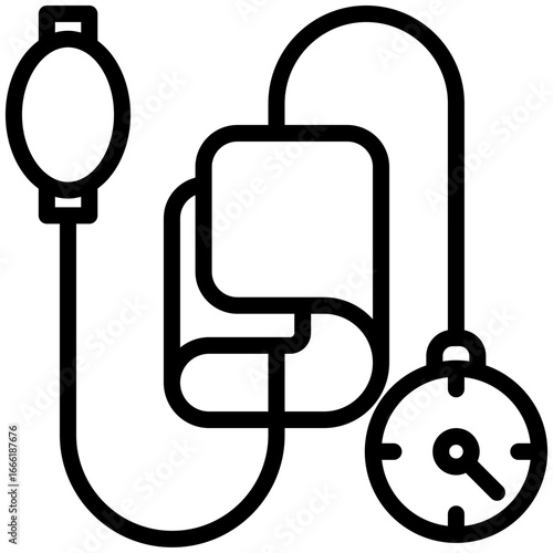 blood pressure icon isolated on white background. vector illustration icon for medical checkup