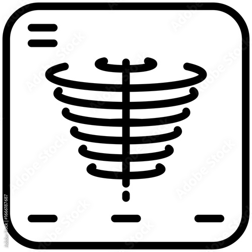 x rays icon isolated on white background. vector illustration icon for medical checkup
