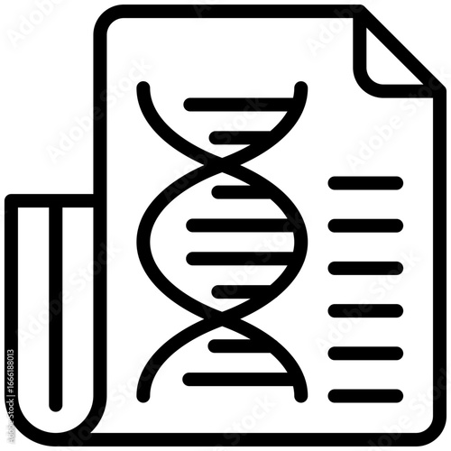 genetic information icon isolated on white background. vector illustration icon for medical checkup