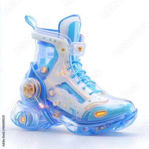 blue roller skates