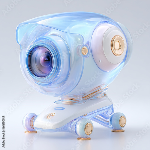 robot with a laptop