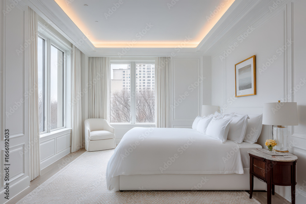 Fototapeta premium experience innovative design of modular bedrooms featuring adaptive lighting that enhances mood
