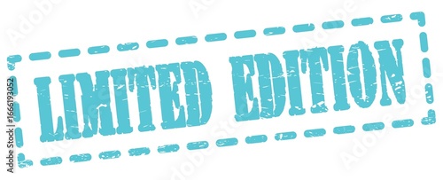 LIMITED EDITION text written on blue stamp sign.