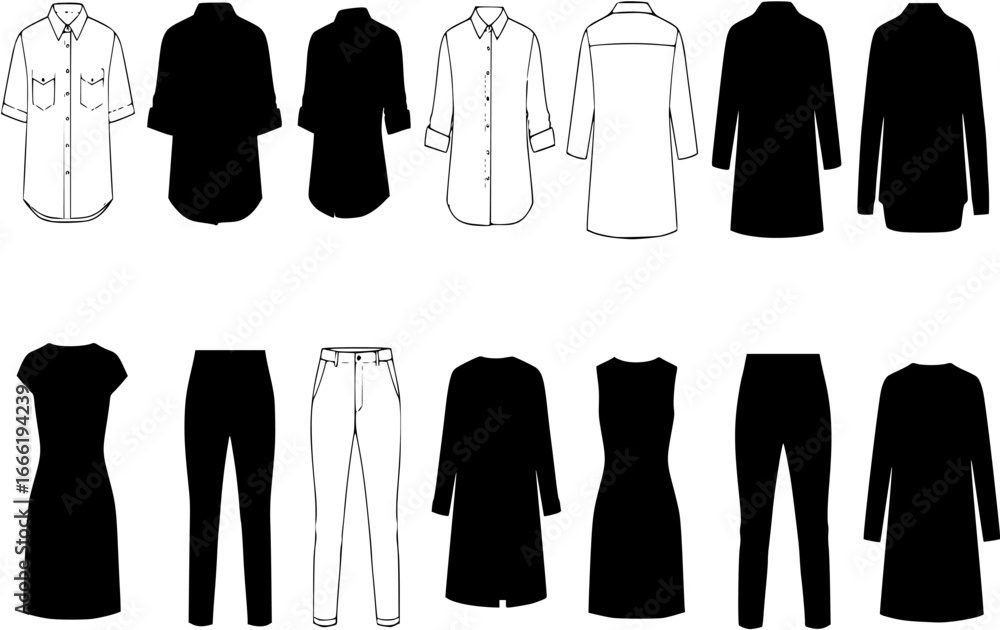 Clothes silhouettes
