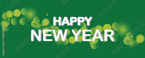 Happy New Year 2026. Template for greeting card, invitation, poster, flyer, web. Vector illustration isolated on background.