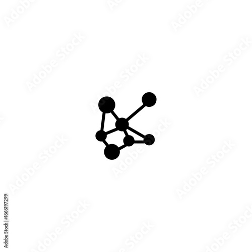 Molecule icon flat vector design.