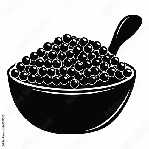 red caviar in a pot