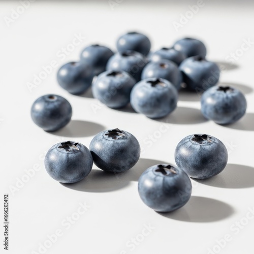 Wallpaper Mural Close-up of Fresh Blueberries on White Background Torontodigital.ca