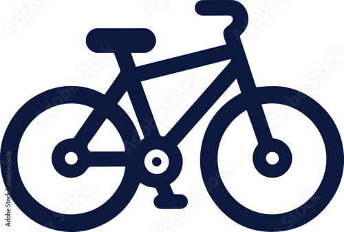Sleek bicycle icon for fitness apps, transportation designs, or eco-friendly campaigns