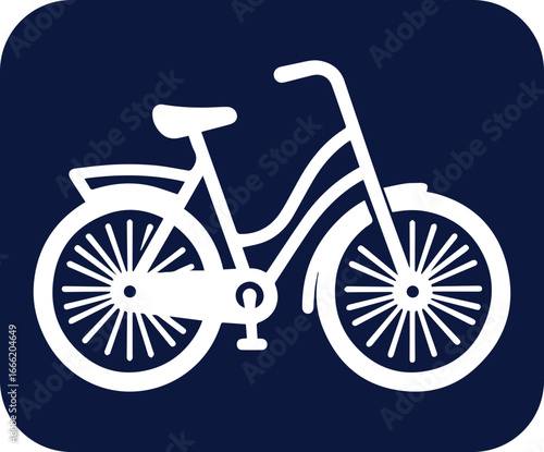 Stylish bicycle icon promoting eco friendly transport and healthy lifestyle choices graphic