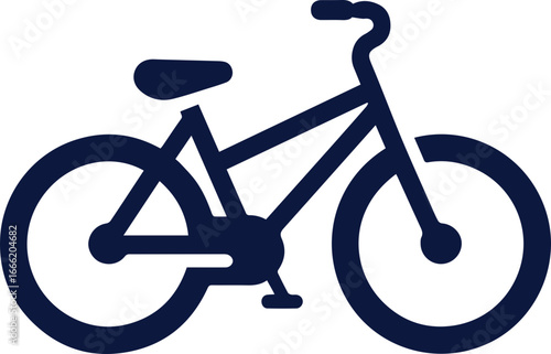Stylized bike icon for eco-friendly transportation or cycling promotion, originally vector art