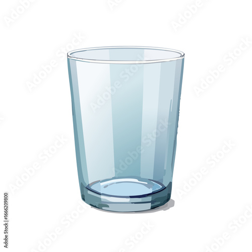 Empty glass illustration clear drinkware transparency refreshment kitchenware art