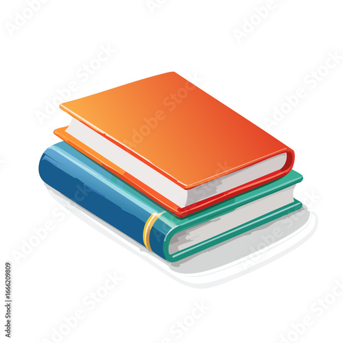 Stack of textbooks or novels vector illustration colorful books learning materials study education knowledge reading books.