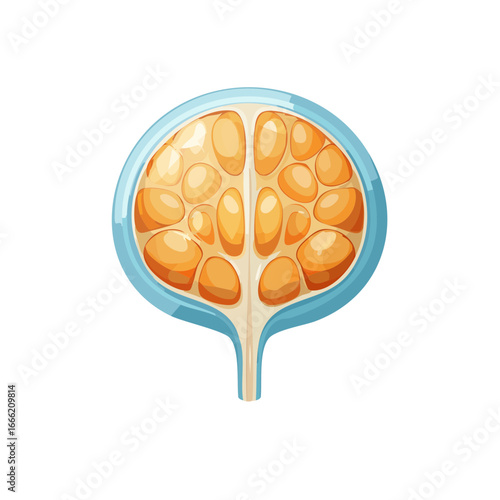 Human bladder anatomy medical illustration healthy urinary system concept
