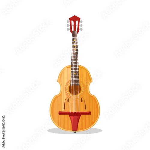 Stringed instrument illustration music performance musician instrument flat design isolated