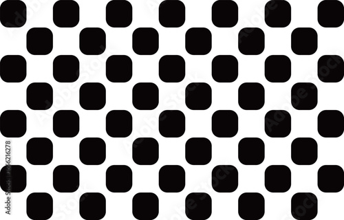 黒い角丸の市松模様 104マス　13×8　Web Adobe Illustrator Artwork