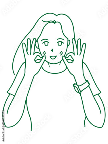 イラスト　女性　