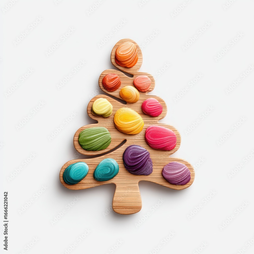 Obraz premium Whimsical Wonderland: Colorful Tree of Stones