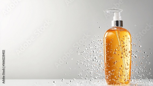 Shower Oil for Skin Hydration and Care - Isolated on White Background