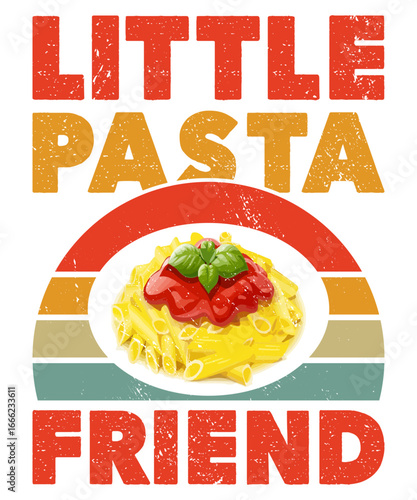 Little Pasta Friend Retro Food Design
