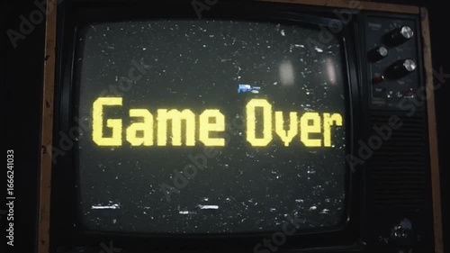 An old television displaying 