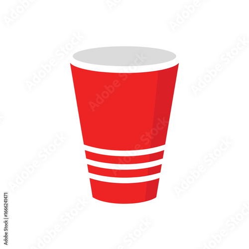 Classic red party cup icon perfect for events, celebrations, and social gatherings, ready to use