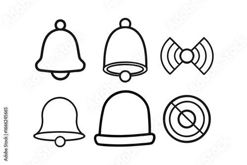 Notification Status UI Icons Set – Minimalist Line Art Vector