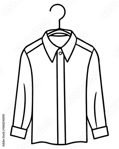 black and white shirt on hanger clip art preview