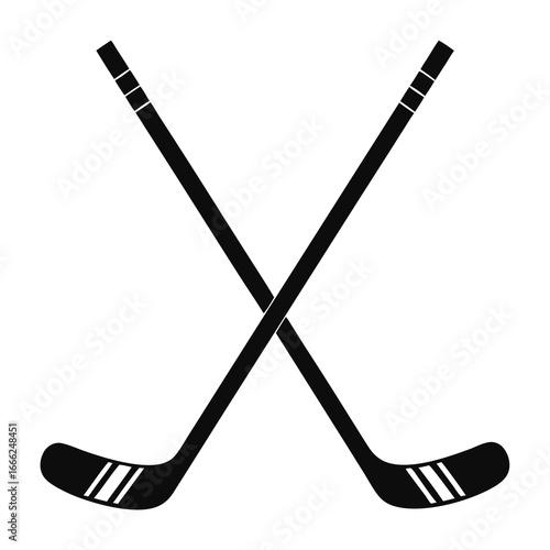 Hockey sticks vector clean black silhouette design white background