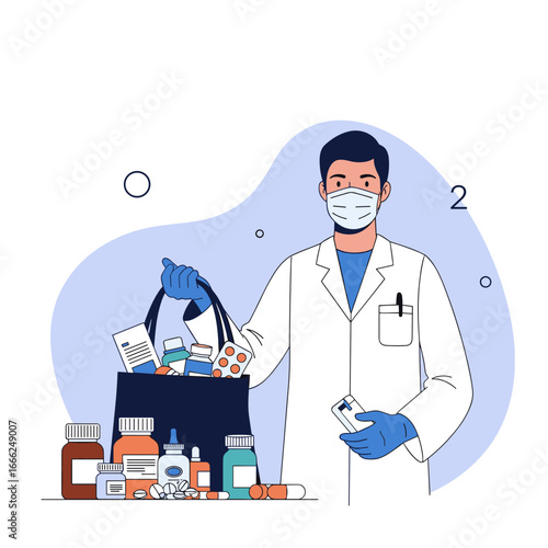 Online pharmacy delivery service for prescription medications and healthcare supplies