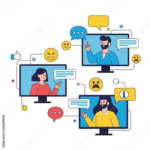 Online collaboration enhances team communication and productivity through virtual meetings and digital interactions