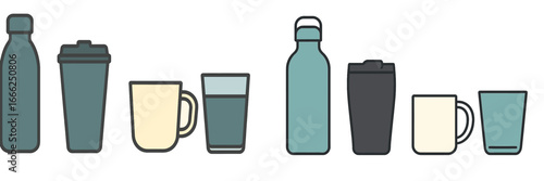Reusable Drinkware and Food Containers Assortment
