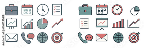Business Icons for Planning and Growth Concepts